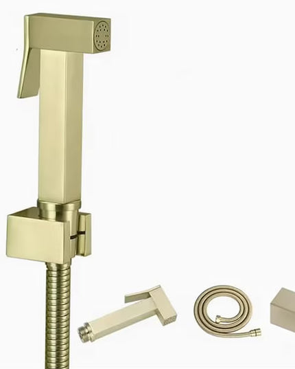 Duș Igienic Auriu – Design Pătrat, Montaj Exterior, Finisaj Elegant, VST105