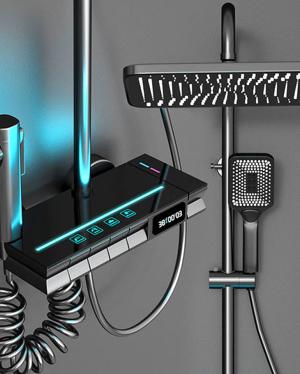 Set de Duș SmartLux Black - Cu Afișaj Digital și Funcție Termostatică