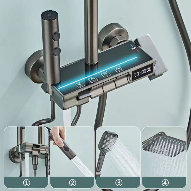 Set de Duș SmartLux Black - Cu Afișaj Digital și Funcție Termostatică