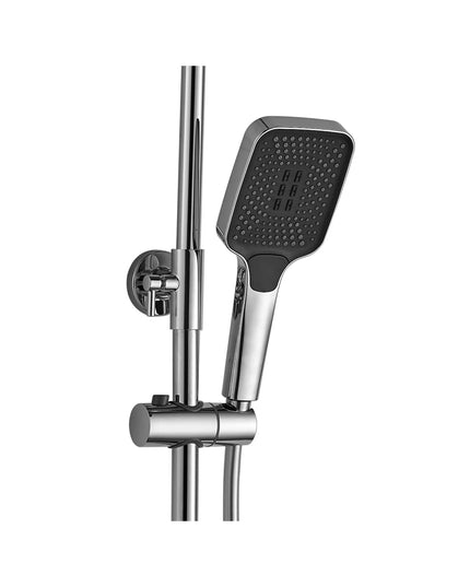 Coloana de duş Pure Flow Chrome, cu 4 functii de spalare, si scurgere tip cascada