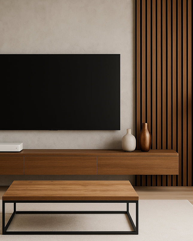 Riflaj Acustic Modern din Lemn –  Cognac Wood
