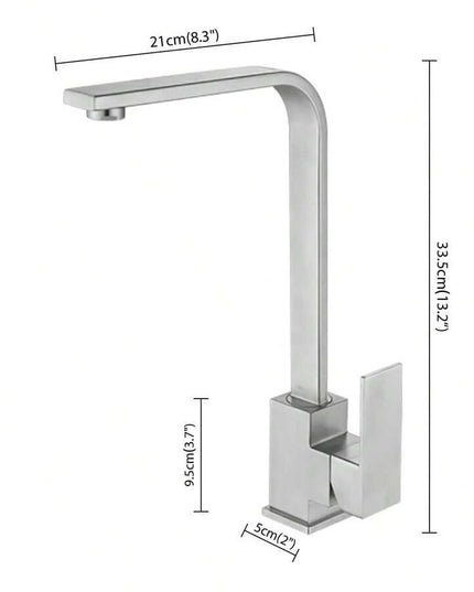 Baterie Chiuvetă Bucătărie Chrome, 34 cm, Apă Caldă și Rece,VST72