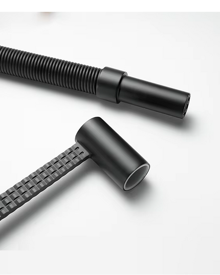 Baterie de bucătărie cu duș extractibil, pipă înaltă 49 cm, Negru, VST137