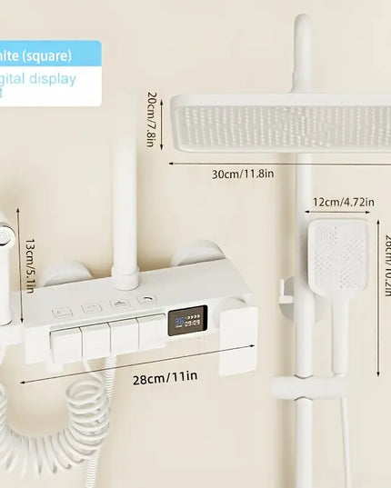 Duș Set WhiteFlow – Afișaj Temperatură & LED, VST87