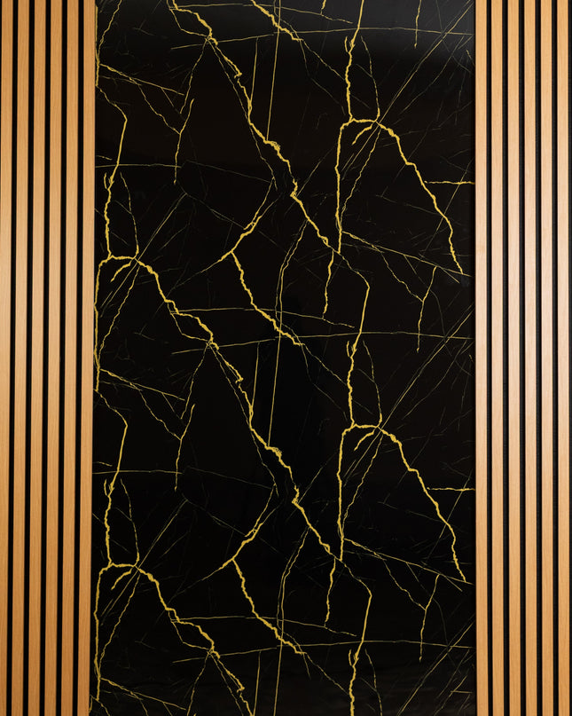 Placa Marble PVC Negru Cu Auriu murmolux 8044-1