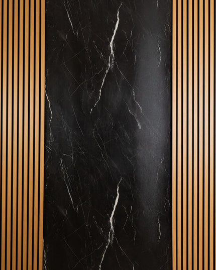 Placa PVC Marmura Mata Negru Cu Alb murmolux 5040