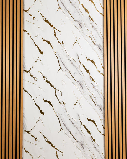 Placa PVC Marmura Alb Cu Auriu murmolux 20773