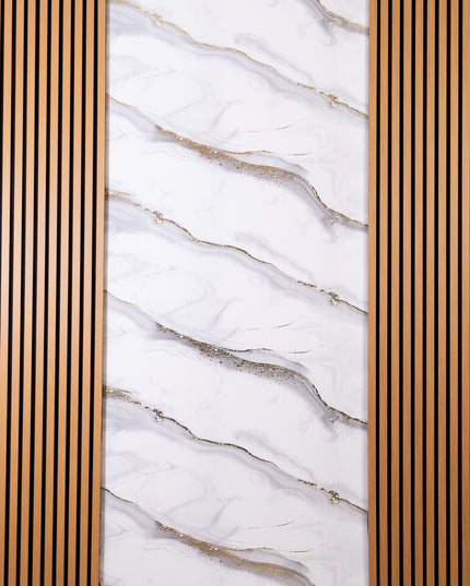 Placa PVC Marble Alb Cu Auriu murmolux 20776