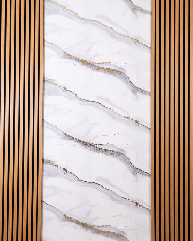 Placa PVC Marble Alb Cu Auriu murmolux 20776