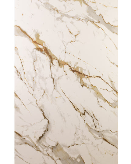 Placă Decorativă PVC – Crama Imperială Shine, Marmură Albă cu Tonuri Gri-Galben