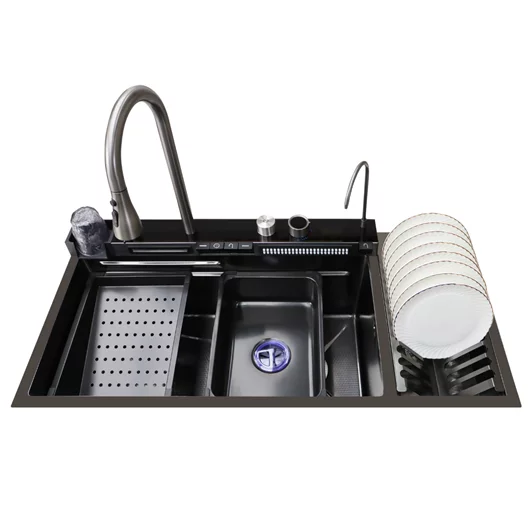 Chiuvetă Multifuncțională cu Uscător Integrat, 100x45 cm, Oțel Inoxidabil Gri Antracit