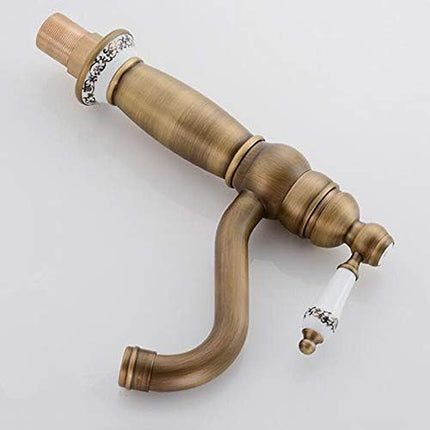 Baterie Lavoar Golden Copper – Bronz Antichizat, 2 Manete de Comandă, Design Clasic, VST32