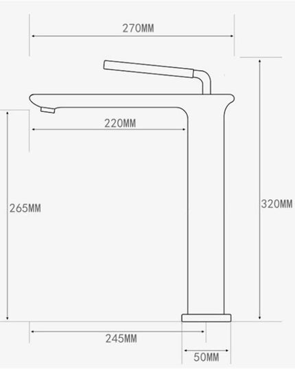 Baterie Lavoar Baie, 32 cm, Negru Mat, Design Modern, VST12