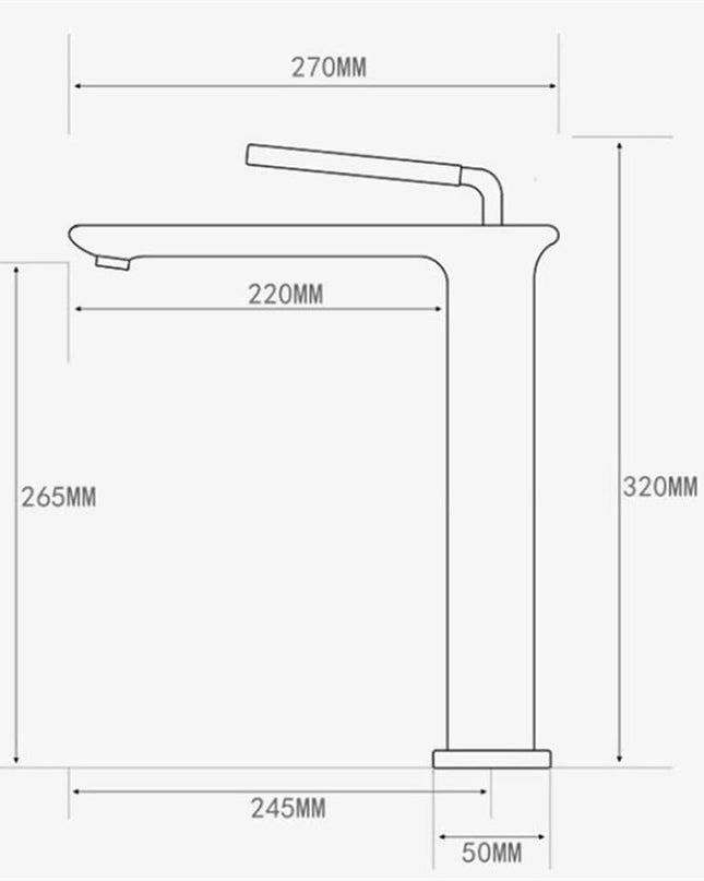 Baterie Lavoar Baie, 32 cm, Negru Mat, Design Modern, VST12