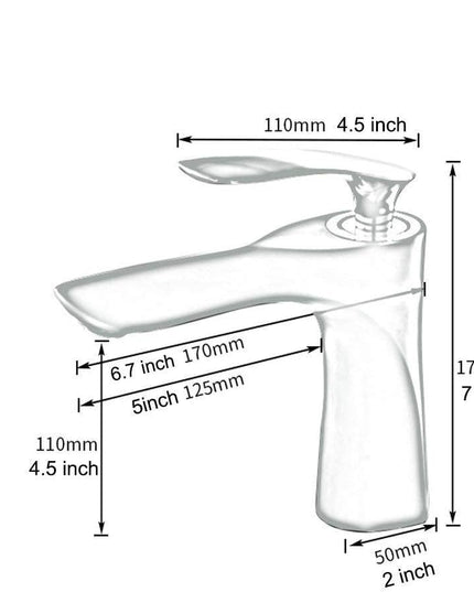 Baterie pentru Lavoar, Finisaj Argintiu, Design Modern VST42