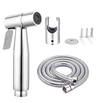 Duș Igienic Exterior din Metal – Set Complet, Finisaj Argintiu, Design Versatil, VST110