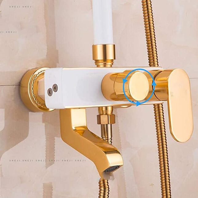 Coloana de dus, culoarea alb si auriu, cu 3 tipuri de spalare, cod VST107