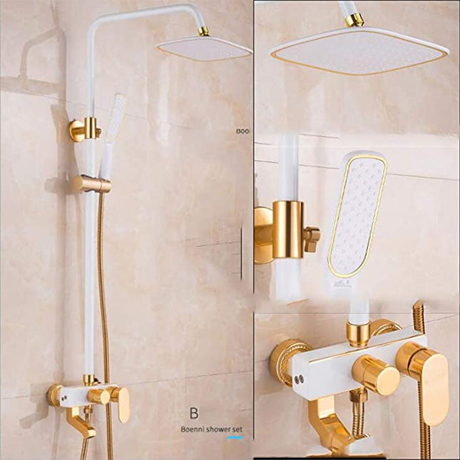 Coloana de dus, culoarea alb si auriu, cu 3 tipuri de spalare, cod VST107