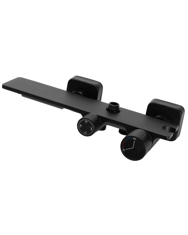 Coloana de duş Mat Black Elegance, Cu 4 functii de spalare, si scurgere tip cascada