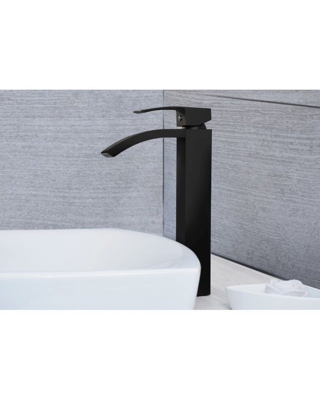 Baterie Lavoar Baie Lotus Black, Negru, Înălțime 30 cm, VST17