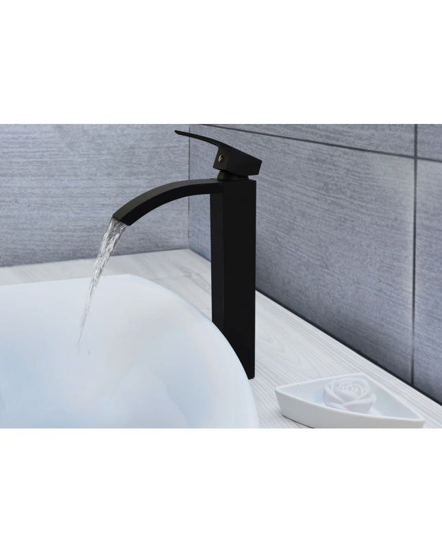Baterie Lavoar Baie Lotus Black, Negru, Înălțime 30 cm, VST17