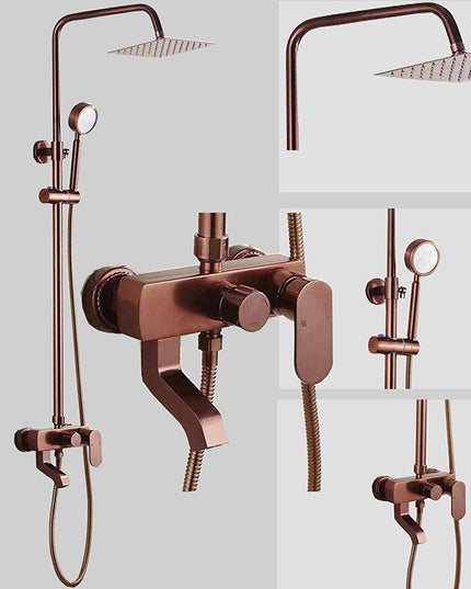 Set Duș Rose Gold – Design Simplu și Elegant pentru Baie Modernă, Vst103