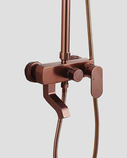 Set Duș Rose Gold – Design Simplu și Elegant pentru Baie Modernă, Vst103