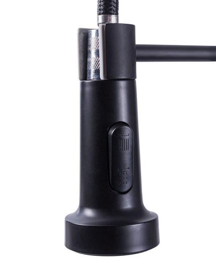 Baterie Chiuvetă Bucătărie cu Rotire 360° și 2 Moduri de Jet Ajustabile, Negru, VST65