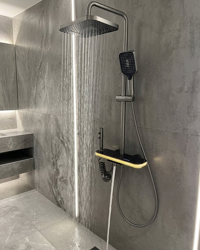 Sistem de duş „Tropic Rain” cu iluminare ambient şi indicator digital de temperatură, MTZ6