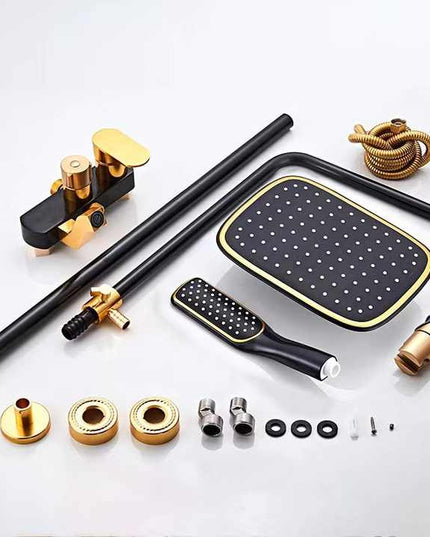 Coloana de dus Baie Negru și Auriu – Design Simplist și Elegant, vst97