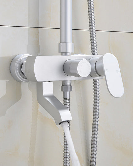 Set de Baterie de Perete cu Duș Rainfall, Design , alb mat, VST100