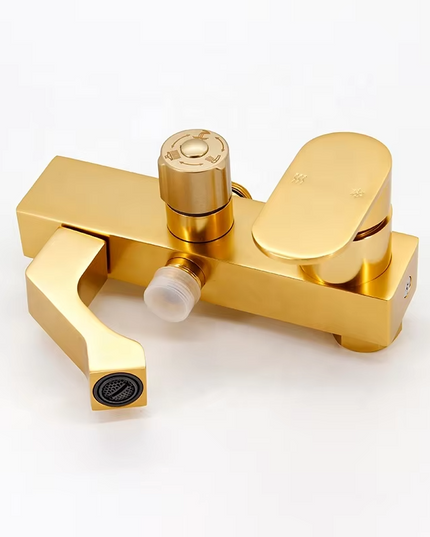 Baterie Baie Auriu Mat – Design Simplu, Monocomandă Elegantă, VST102