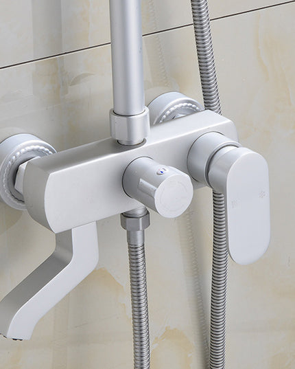 Set de Baterie de Perete cu Duș Rainfall, Design , alb mat, VST100