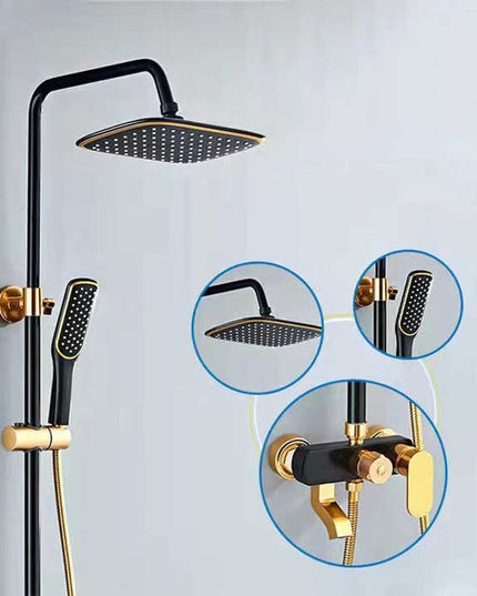 Coloana de dus Baie Negru și Auriu – Design Simplist și Elegant, vst97