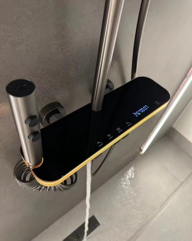 Sistem de duş „Tropic Rain” cu iluminare ambient şi indicator digital de temperatură, MTZ6