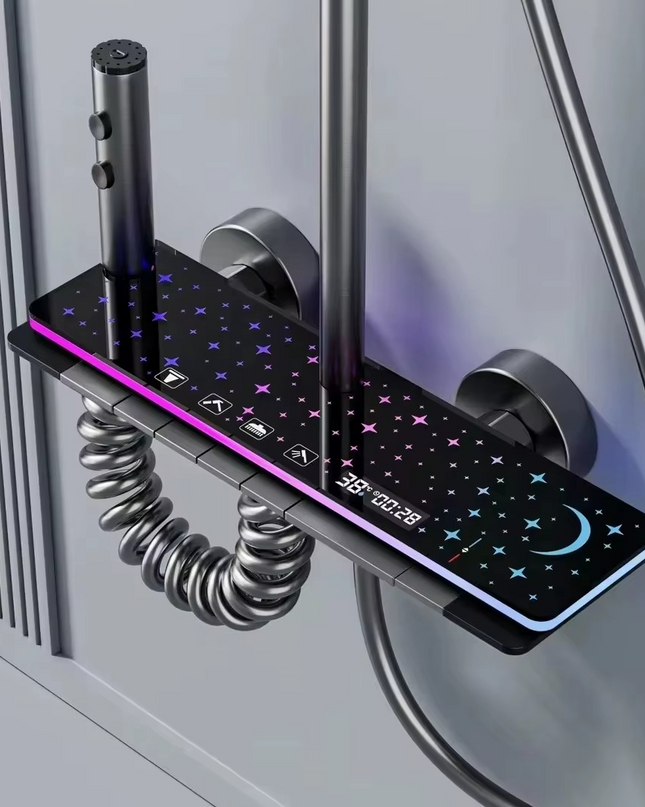 Set de duș Galaxy – cu efect LED, Display si 4 functii de spalare, MTZ4