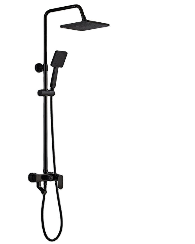 Set Duș Complet Negru Mat – Design Simplu și Elegant pentru Baie Modernă, Vst98