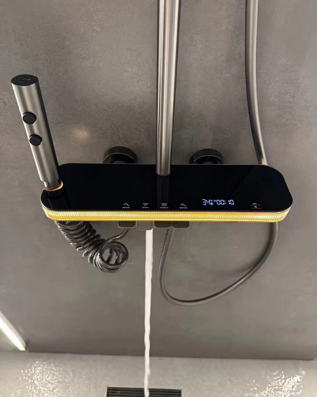 Sistem de duş „Tropic Rain” cu iluminare ambient şi indicator digital de temperatură, MTZ6