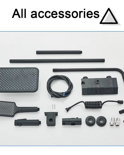 Set de Duș AquaElegance Afișaj Negru Mat – Digital și Funcții Multiple, BSL10