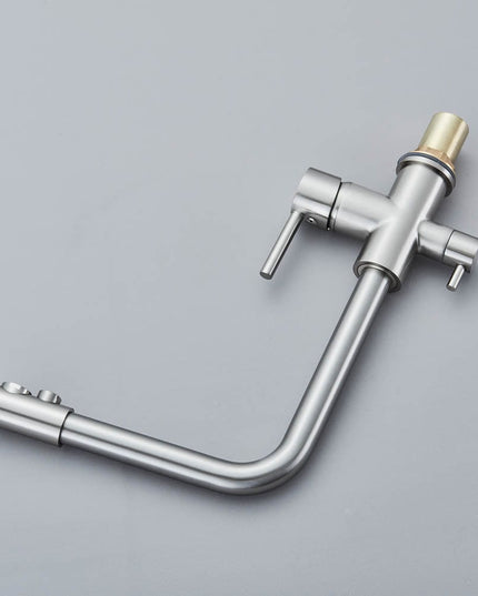 Robinet  Bucătărie,  ARGINTIU Nichelat, inclus robinet pentru apa filtrata, VST63