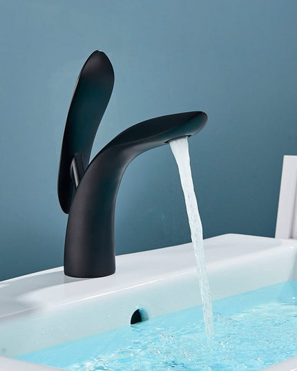 Baterie Baie Negru Mat pentru Lavoar, 20 cm, VST31