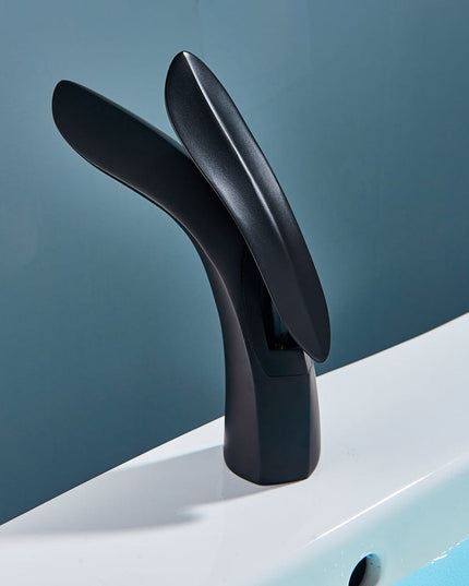 Baterie Baie Negru Mat pentru Lavoar, 20 cm, VST31