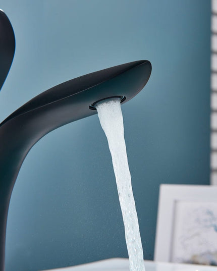 Baterie Baie Negru Mat pentru Lavoar, 20 cm, VST31