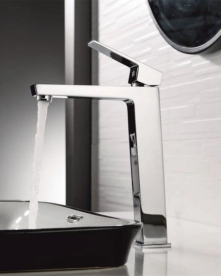 Baterie Lavoar Baie Cromată – Montaj Stativ, Monocomandă, Design Modern, vst15