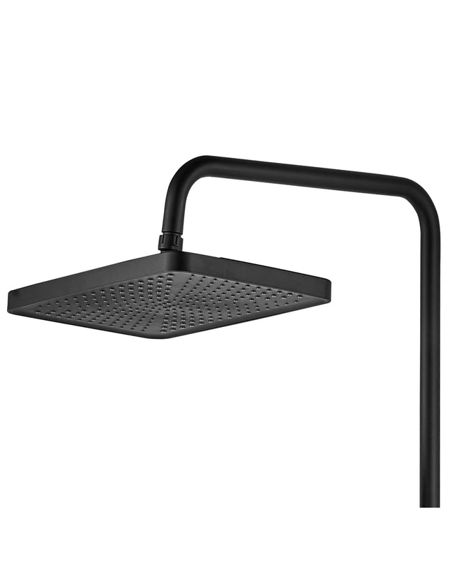 Coloana de duş Mat Black Elegance, Cu 4 functii de spalare, si scurgere tip cascada