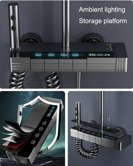 Coloană de Duș AquaLux – Control Termostatic & Afișaj Digital