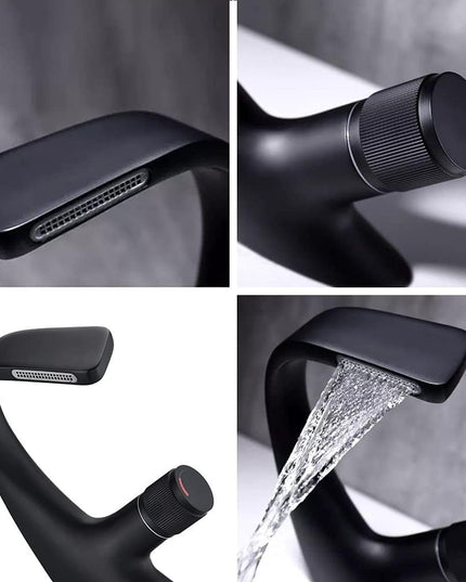 Baterie Lavoar Negru Mat – Design Modern, Cartuș Ceramic, VST25