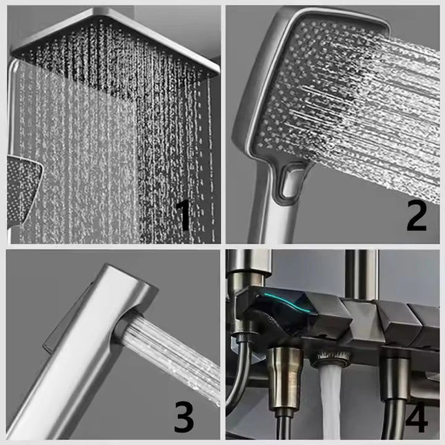 Coloană de Duș AirFlow Elite – LED Inteligent și Control Termostatic pentru O Experiență de Lux
