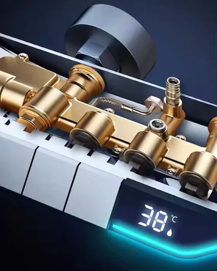 Coloană de Duș AirFlow Elite – LED Inteligent și Control Termostatic pentru O Experiență de Lux