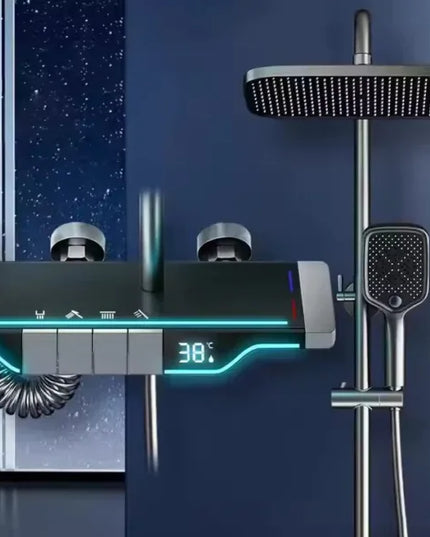 Coloană de Duș AirFlow Elite – LED Inteligent și Control Termostatic pentru O Experiență de Lux